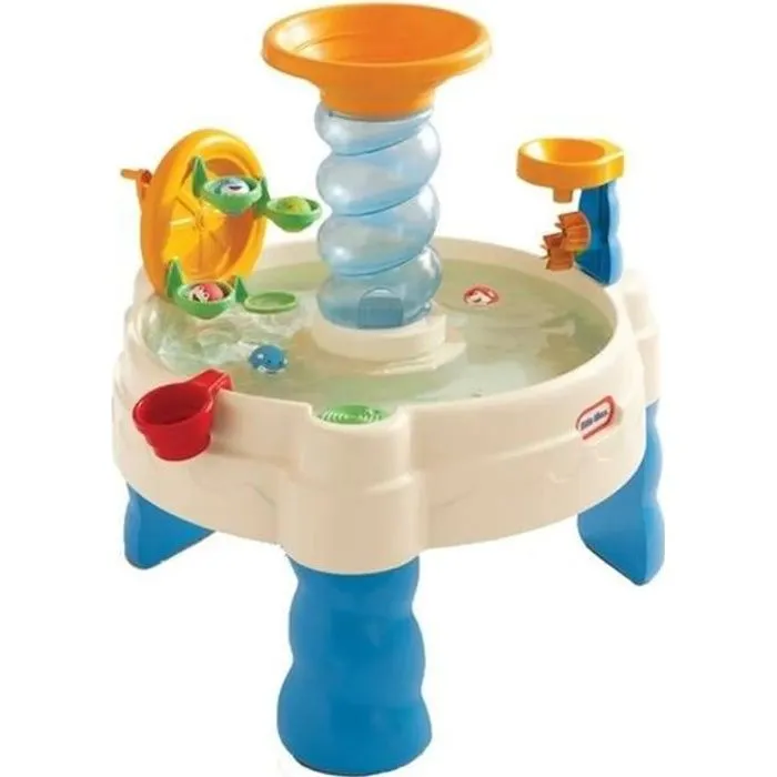 Table de Jeux d'Eau Bleue - LITTLE TIKES - Table d'Eau Spirale - PVC - Roues hydrauliques-0