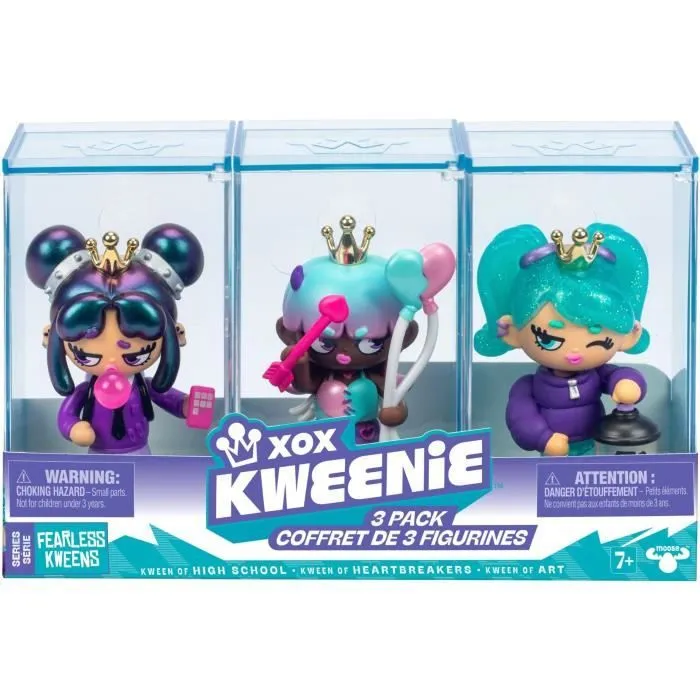 Pack de poupées - XOX KWEENIE - Série Fearless - 13 cm - 3 poupées incluses - Finitions uniques-5