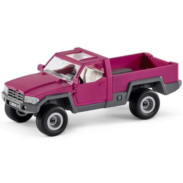 Pick-up avec remorque pour cheval, coffret figurines schleich avec 38 éléments dont 1 cheval inclus, Schleich 42346 Horse Club-4