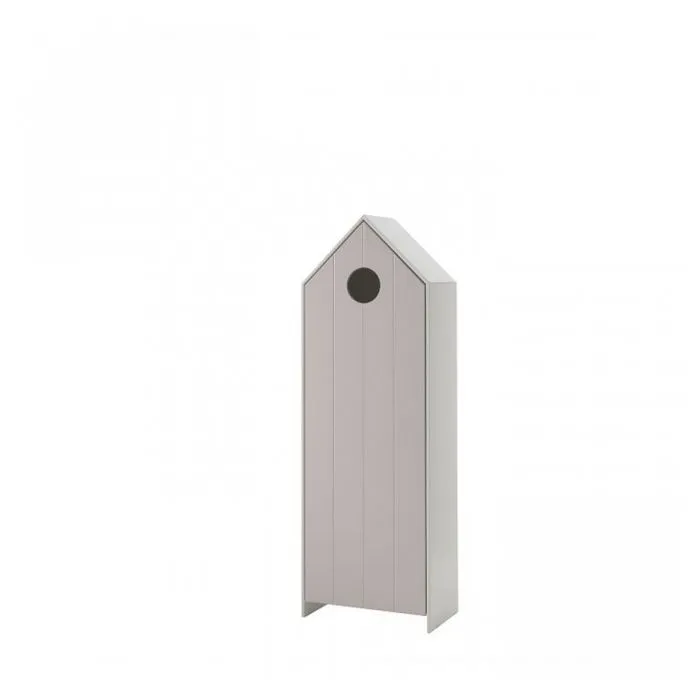 Armoire 1 porte Gris + Armoire ouverte + Armoire 1 porte Rose - Vipack CASAMI - Contemporain - Design-4