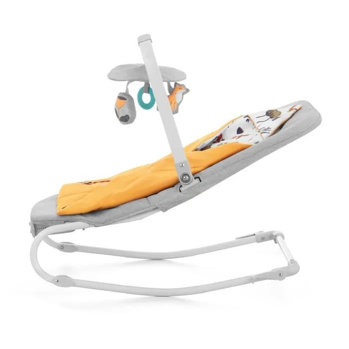 Transat-balancelle 2en1 FELIO 2 - KINDERKRAFT - Jaune - Arche jouet - Pliable - Léger-2