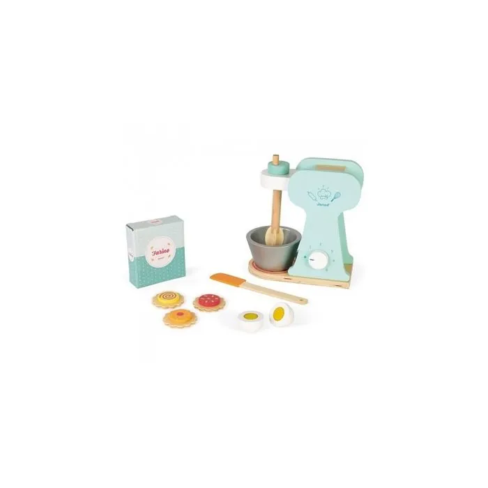 Robot pâtissier en bois JANOD - Set du petit pâtissier - 6 pièces - Dès 3 Ans-1