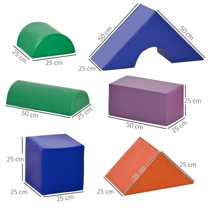 HOMCOM - bloc de construction en mousse - EPE - 25x25x50cm - multicolore-3
