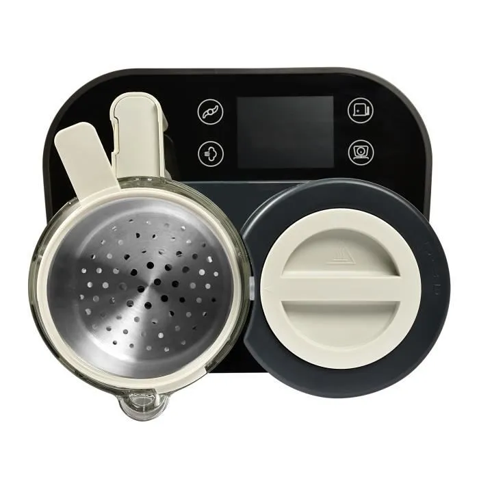 BEABA Babycook smart - connecté - bol en verre 1250 ml - gris anthracite-2