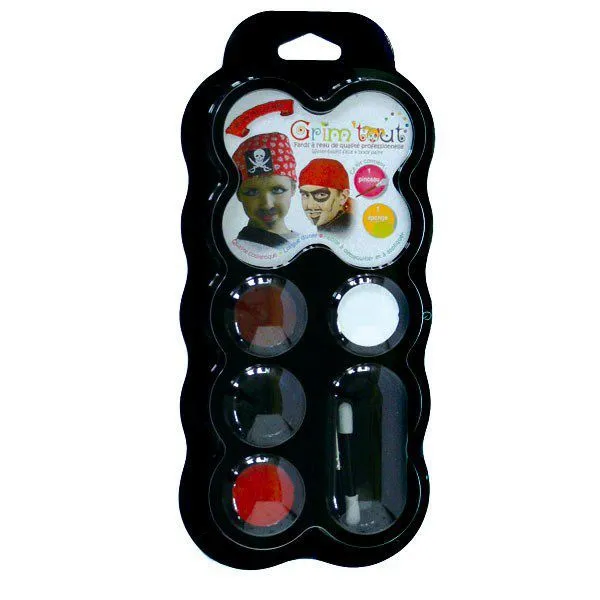 Palette maquillage pour enfants - GRIM'TOUT - Pirates des Caraïbes - Sans parfum - Fabrication européenne-0