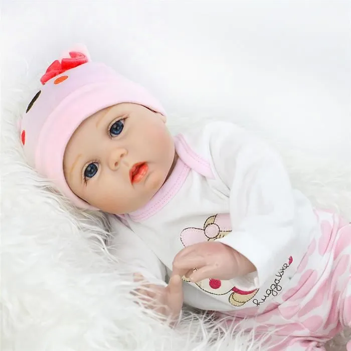 Poupée Poupon Réaliste Bébé Nouveau-Né TRAHOO Silicone 55cm - Cadeau Noël-2