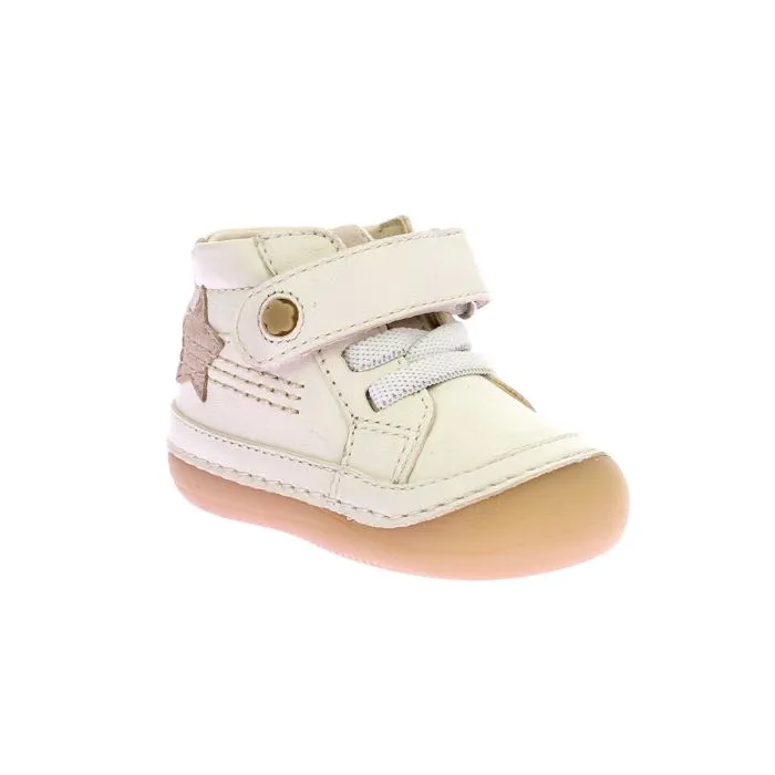 KICKERS Bottillons Sokistic Blanc casse etoile-1