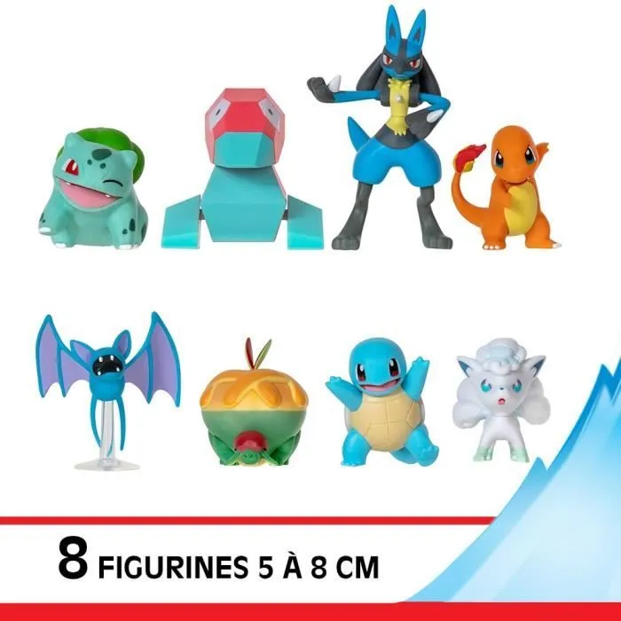 Pack 8 Figurines Pokémon - BANDAI - JW3063 - Multicolore - Battle Pokémon-2