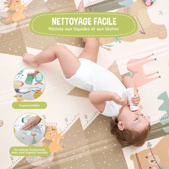 Tapis d'éveil pour bébés et enfants - 180x200x1,5cm - INDIANS | SUPERBE BEBE-3