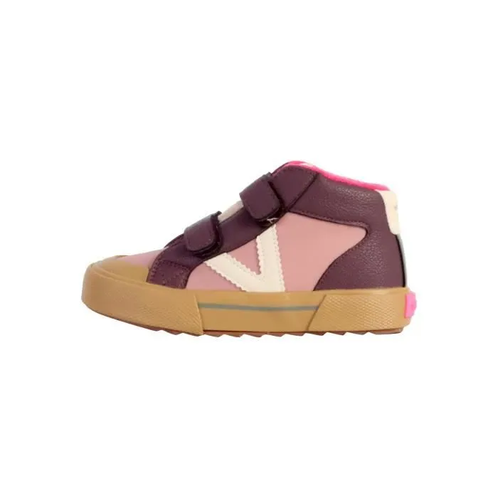 Basket Montante - VICTORIA - Rose - Scratch - Enfant - Plat-0
