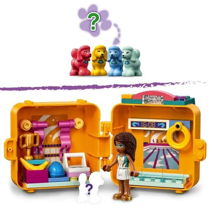 LEGO® 41670 Friends Le cube de natation d’Andréa – Série 5 jouet de collection portable avec mini-poupée-1
