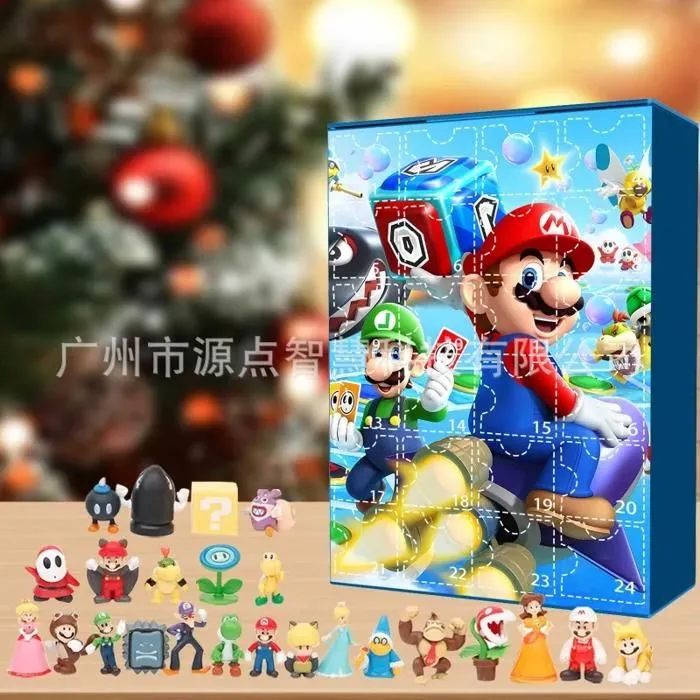 Calendrier de l'Avent 2024 Mario avec 24 Cadeaux de Noël pour Enfants et Fans Noël Festif !-1