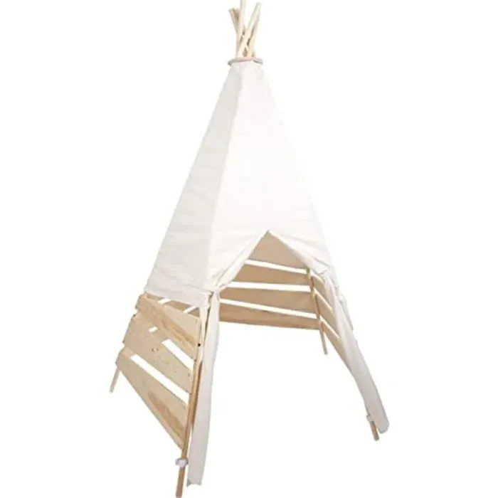 Small foot - 12405 - Tipi pour l'exterieur en Bois et Toile, Tente de Jeu spacieuse pour Le Jardin, de 2 Ans, Toys-0