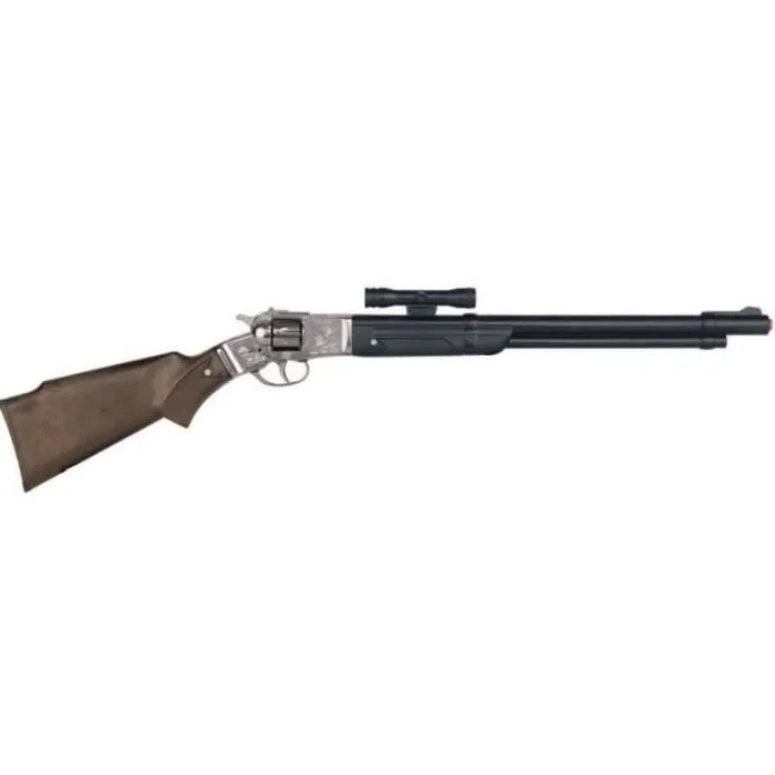 Pistolet jouet cow-boy Gonher - Modèle 104/0 - 8 coups - Marron/argent-0