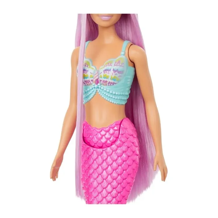 Barbie Sirène Poupées avec Cheveux Roses de 18 cm de Long et Accessoires colorés pour s’Amuser à coiffer, comme Un Serre-tête et-3