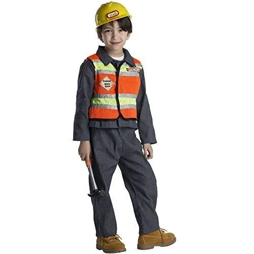 DRESS UP AMERICA TENUE DE COSTUME DE TRAVAILLEUR DE CONSTRUCTION D™E-0