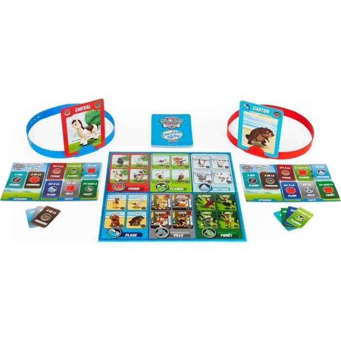 Devine Tête Pat Patrouille, Jeu de Société, Bandeaux et Devinettes, Version Française, Jeu Enfant dès 4 ans-4