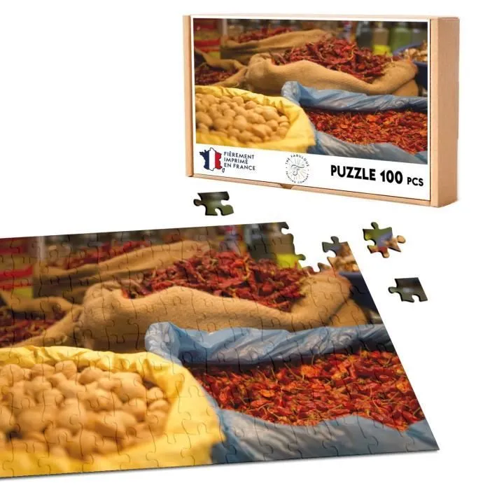 Puzzle Classique - FABULOUS - Sac de Piment Epices Inde - 100 Pièces - Mixte - Adulte - Intérieur-0