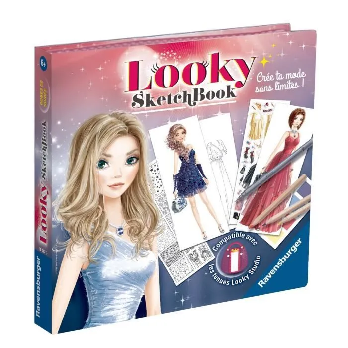 Looky Sketch book robes de soirée - Ravensburger - Loisirs créatifs - Dessins de mode-3