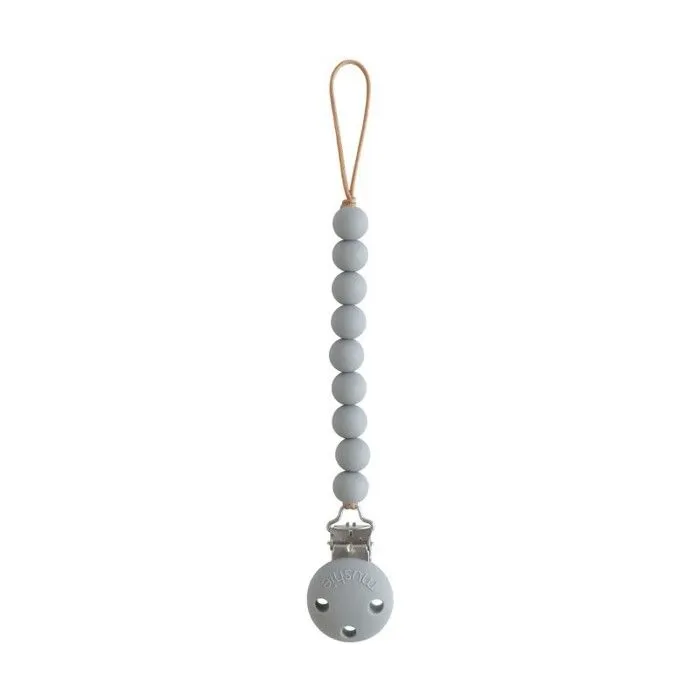 Attache sucette Perles silicone - Avec clip - Porte tétine bébé - Mushie-0