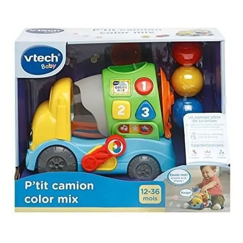 VTECH BABY - P'tit Camion Color Mix - Véhicule Interactif - Garçon - 18 mois+ - Orange - Multicolore-3