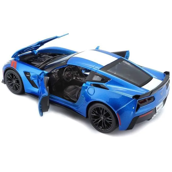 Véhicule de collection - MAISTO - Corvette Grand Sport 2017 bleue - en métal - à l'échelle 1/24ème-2