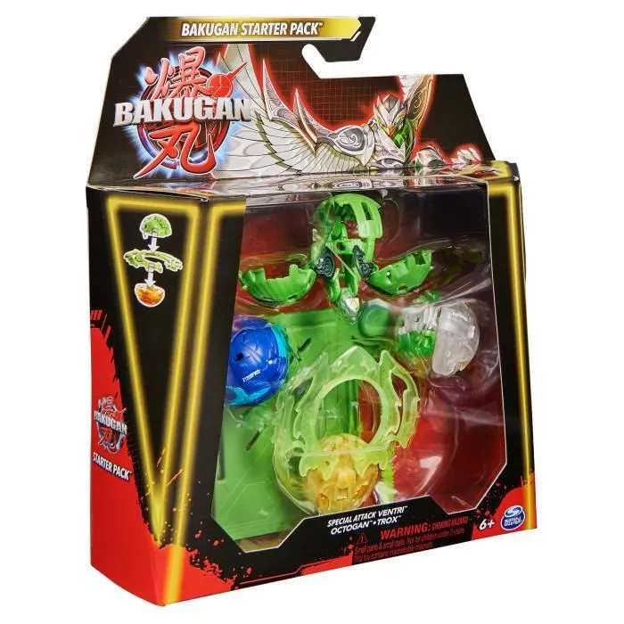Starter Pack Bakugan - BAKUGAN - 2 Bakugan + 1 Bakugan Special Attack - Rouge-1