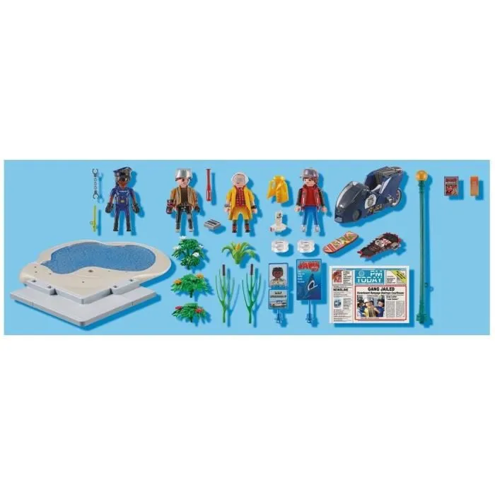 PLAYMOBIL - 70634 - Retour vers le Futur - Course d'Hoverboard - Enfant - Bleu-5