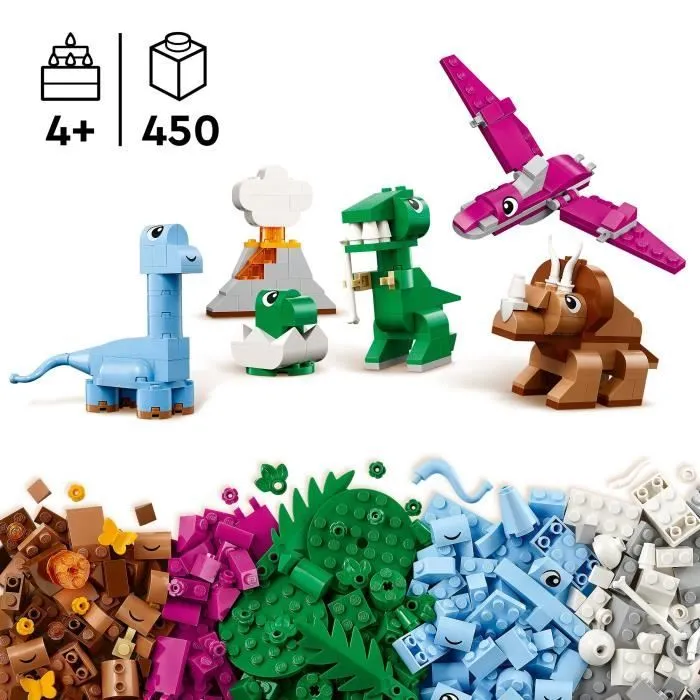 LEGO Classic 11041 Les dinosaures créatifs - Jouet de construction incluant un T-rex-1