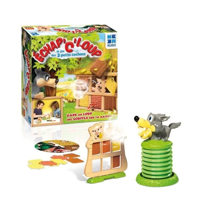 Echap O Loup - Le jeu des 3 petits cochons - Jeu de société enfant - MEGABLEU-2