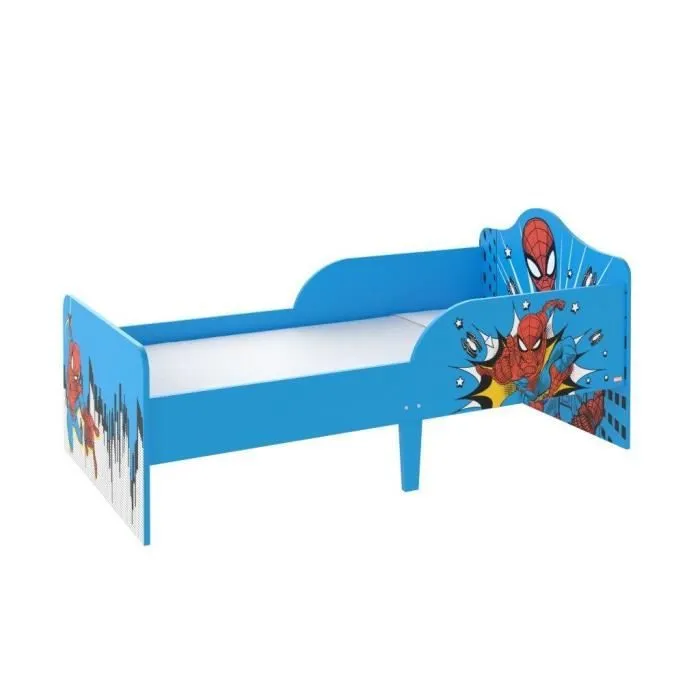 Lit pour enfants - Marvel - Spiderman - 75x143cm - Bois - Bleu-1