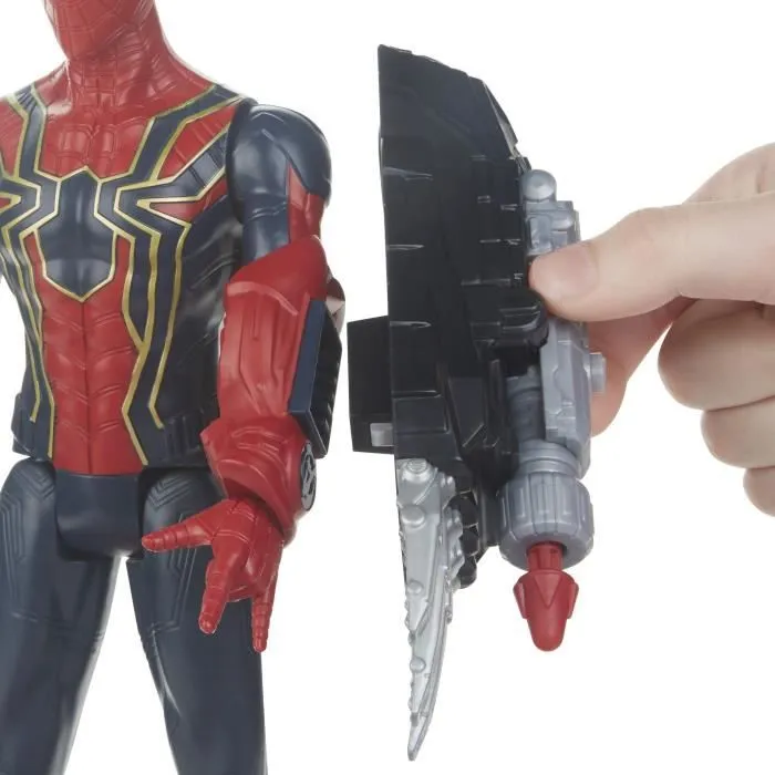 Figurine Titan Iron Spider-Man - HASBRO - Avengers - 30 cm - Rouge - Mixte - 3 ans et plus-2