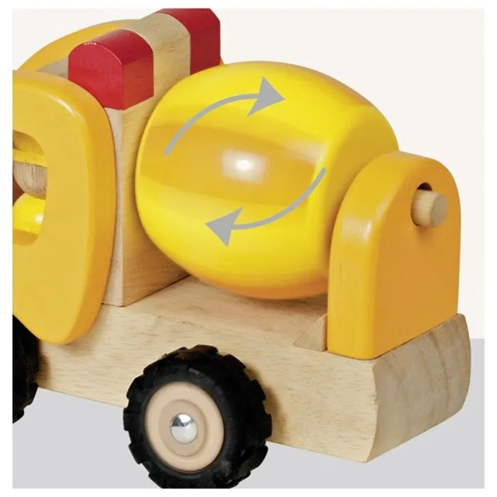 Jouet en bois - Camion toupie en bois - Jaune - Pour enfant de 3 ans et plus-2