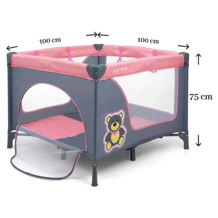 Parc Milly Mally Fun Pink Bear - MILLY MALLY - Parc pour Bébé - Rose - Mixte - 0 mois - Naissance - Préférable-0