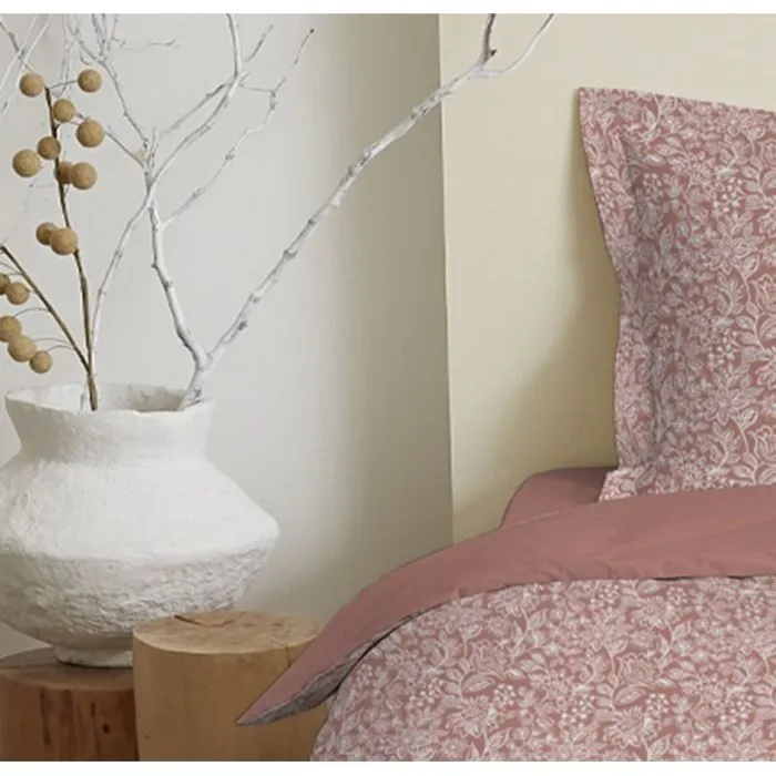 Parure de draps 4 pièces pour lit 160 x 200 cm "Grande largeur" Céleste pêche-2