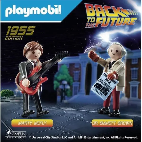 PLAYMOBIL - 70459 - Retour vers le Futur - Marty Mcfly et Dr. Emmett Brown - Edition 1955-1