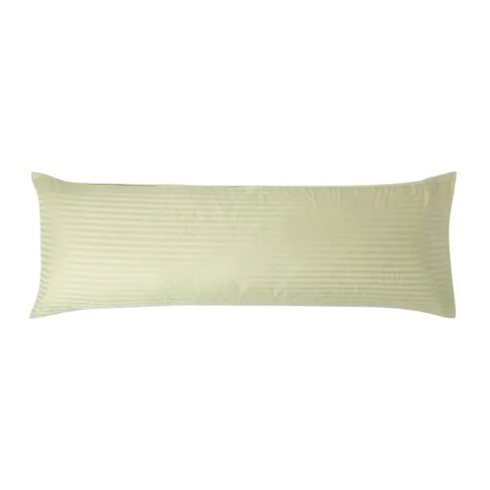 Taie Spécial oreiller de corps en Coton égyptien 330 fils Coloris Vert sauge 50 x 140 cm-0