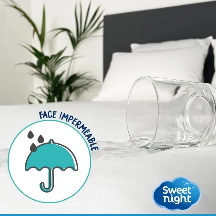 Sweetnight - Protège matelas 140x190 cm | Alèse Imperméable et Micro Respirante | Souple et Silencieux | Lavable à 90°C-1