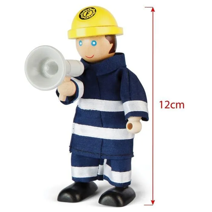 Coffret pompiers - TIDLO - 4 pompiers - Bleu, blanc et jaune - Mixte - 3 ans et plus-2