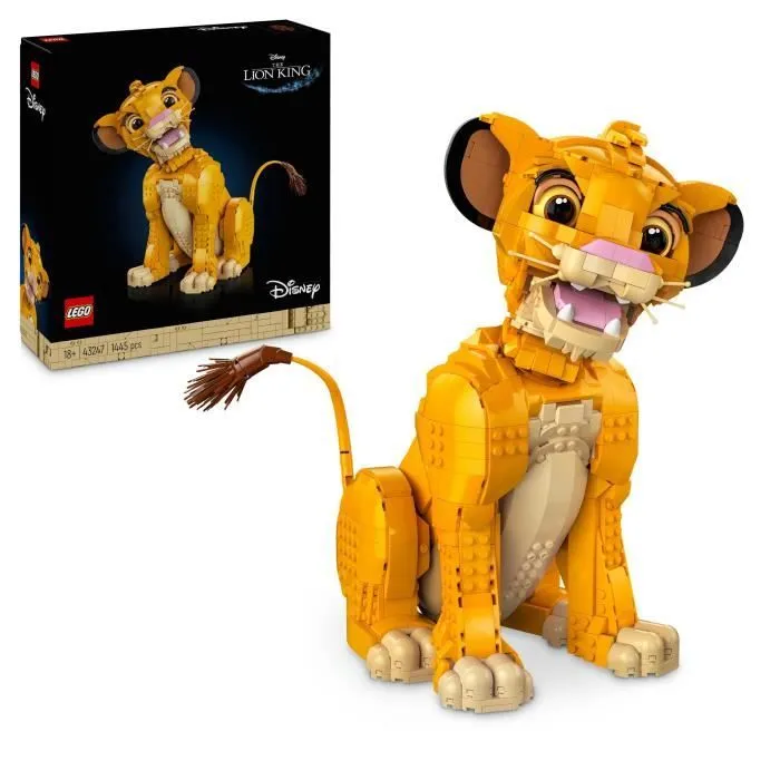 LEGO® Disney Classic 43247 Simba, le jeune Roi lion, figurine d’animal collector-0