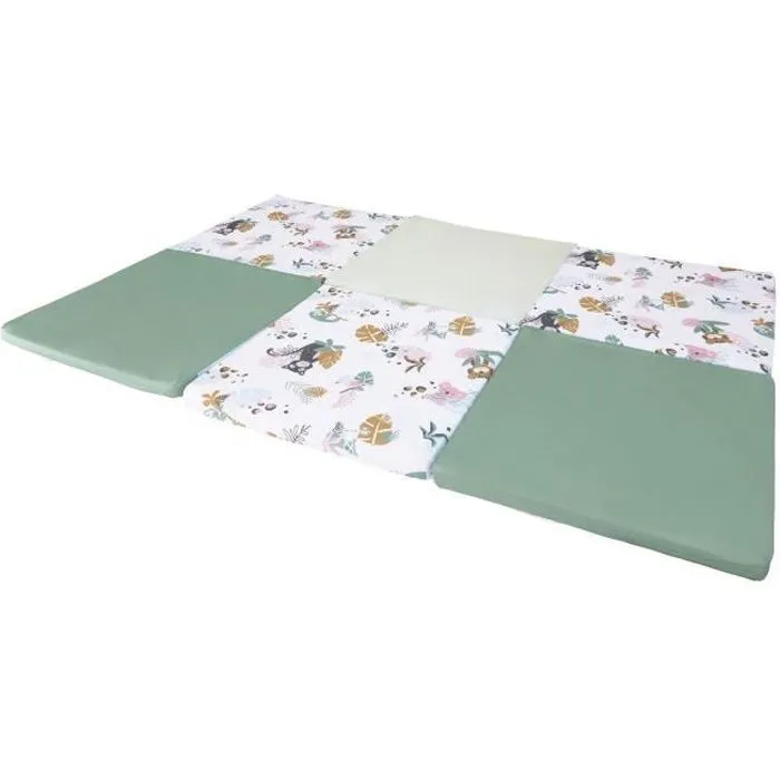 TINEO Maxi Tapis Malin Jungle Buddies 5 en 1 - Evolutif - Déhoussable - 180x200 cm - Nouvelle collection-0