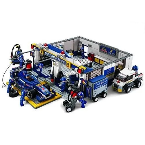 Jeu de construction - Sluban - M38 B0356 - 741 pièces - 8 mini-figurines - Garage F1-0