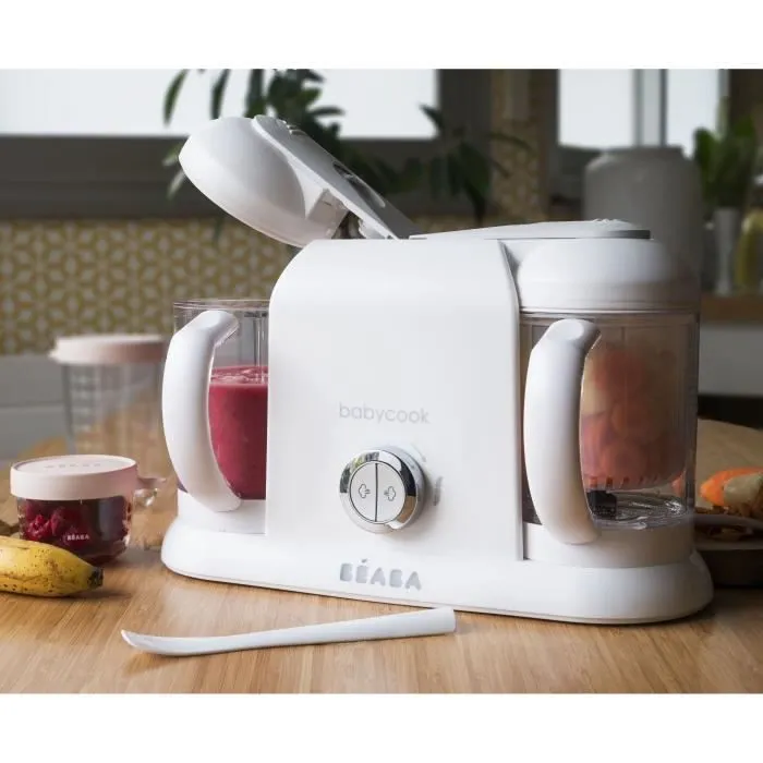 BEABA, Babycook Duo, robot bébé 4 en 1, contenance XXL, blanc-3