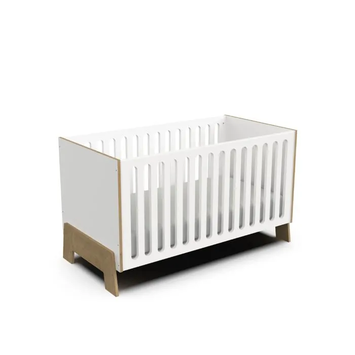 Lit Bebe 70x140 Evolutif Blanc-0