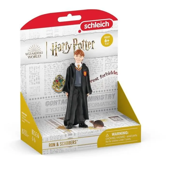 Ron et croûtard, Figurine de l'univers Harry Potter®, pour enfants dès 6 ans, 4 x 2 x 10 cm - schleich 42634 WIZARDING WORLD-2