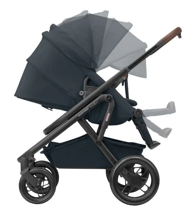MAXI-COSI Pack poussette Lila XP+, poussette bébé confort et nacelle bébé, dès la naissance, Essential Graphite-2