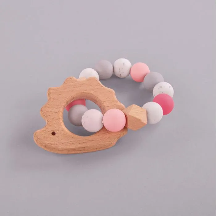 Kit DIY Anneau de dentition - Hérisson - Rose-3
