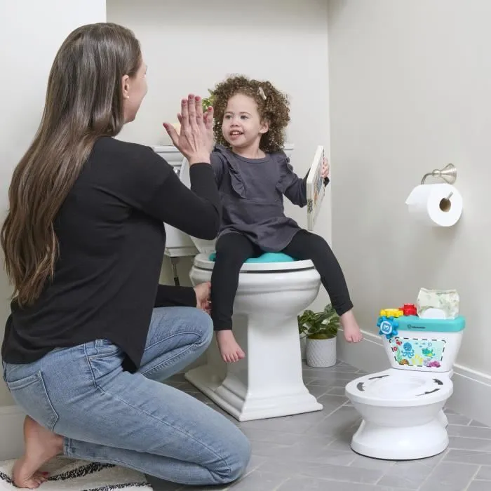 BABY EINSTEIN Mini Toilette enfant avec Réducteur de Toilette inclus, Chasse d'eau musicale-6