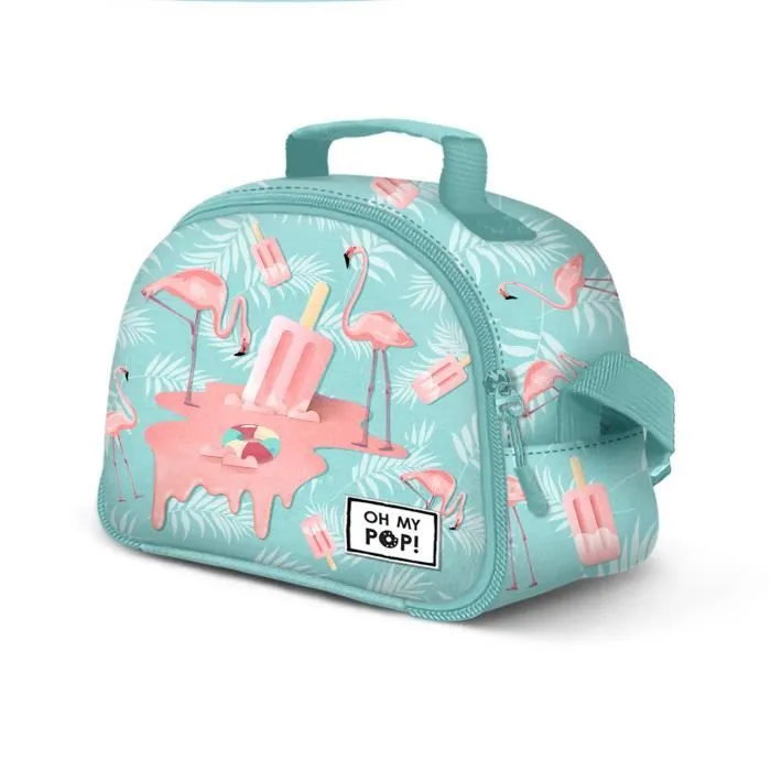 Porte-goûter Thermal Lunch Bag - Oh My Pop! Ice Flamingo - Turquoise- Taille Unique-0