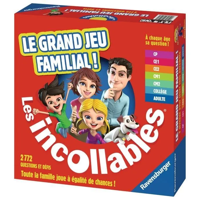 Jeu de Quiz Les Incollables Le grand jeu familial Ravensburger - 7 niveaux de difficulté - Dès 6 ans-3